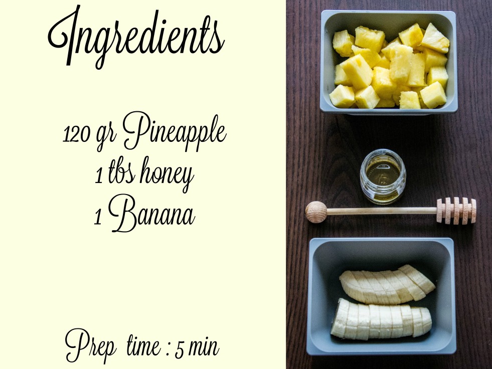 Ingredients pineapple smoothie